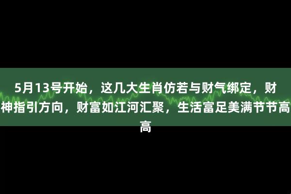 5月13号开始，这几大生肖仿若与财气绑定，财神指引方向，财富如江河汇聚，生活富足美满节节高